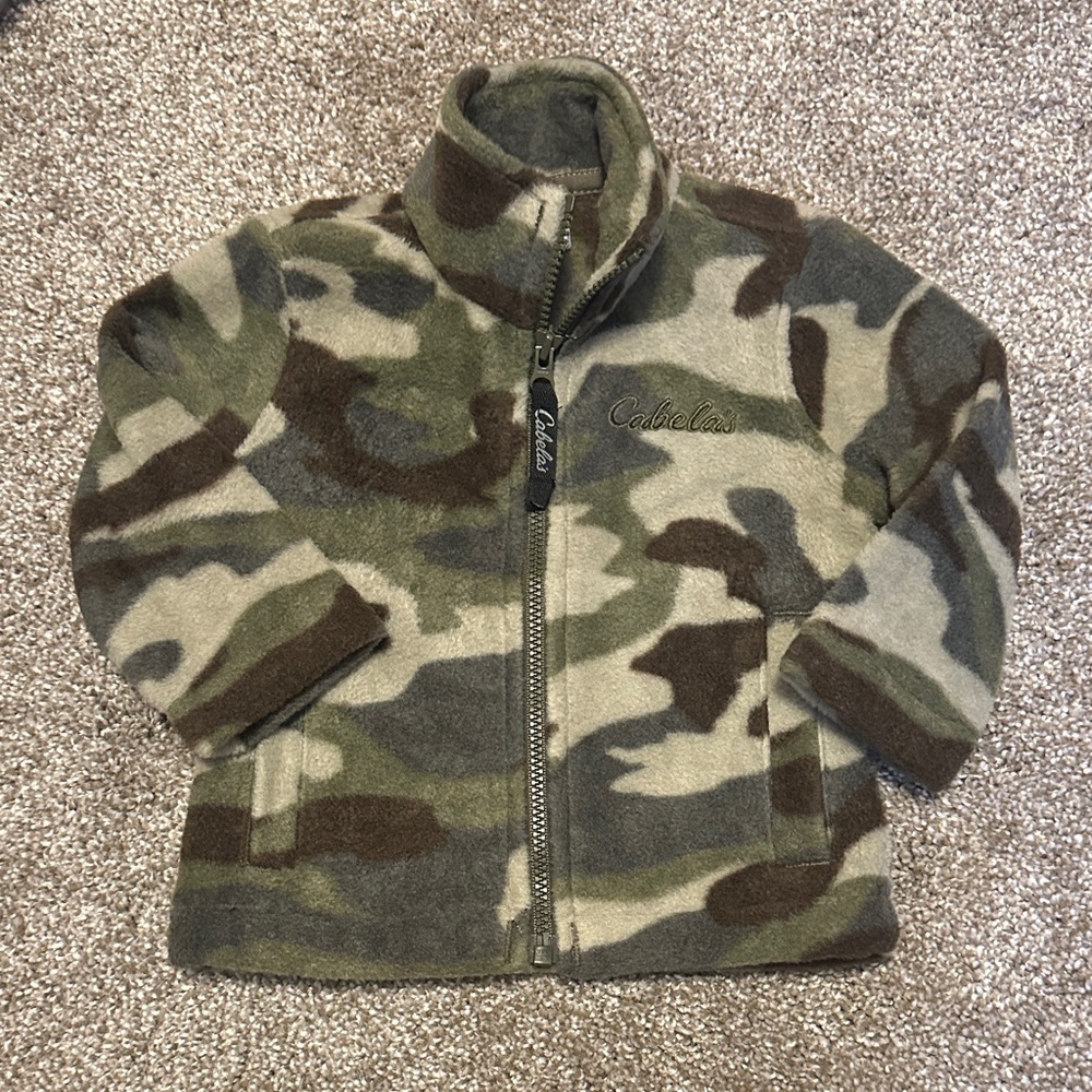 Cabela's Baby Boy Green and Brown Camouflage Fleece Jacket